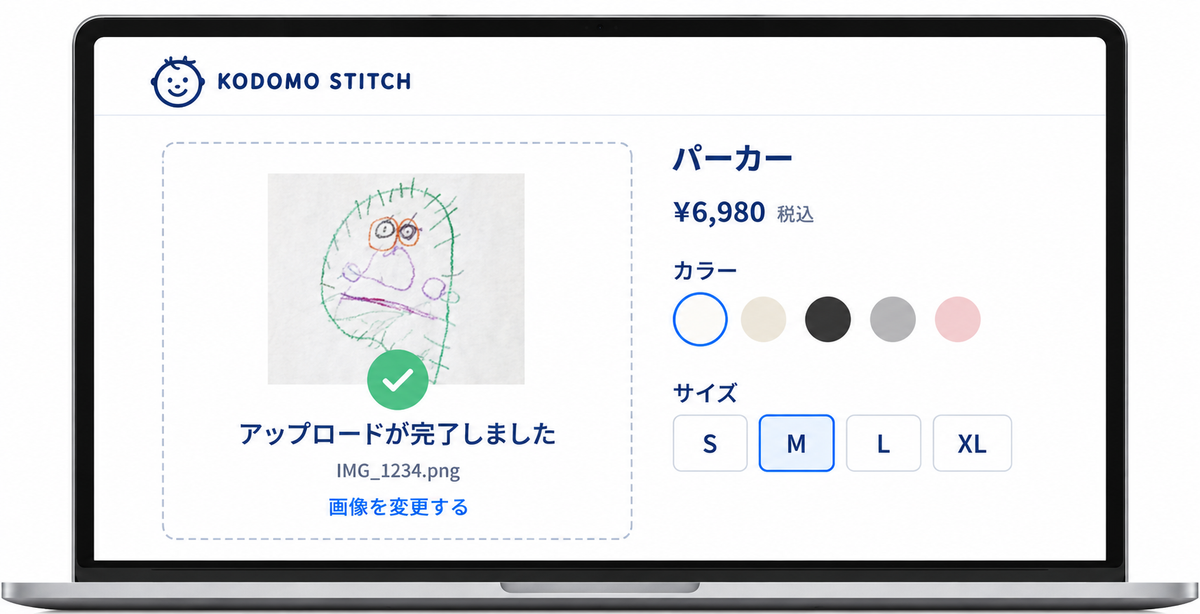 絵をアップロード